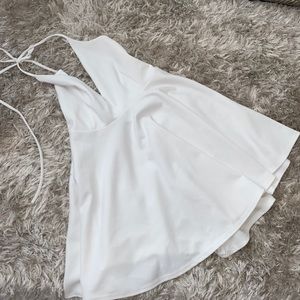 White backless marilyn styled dress